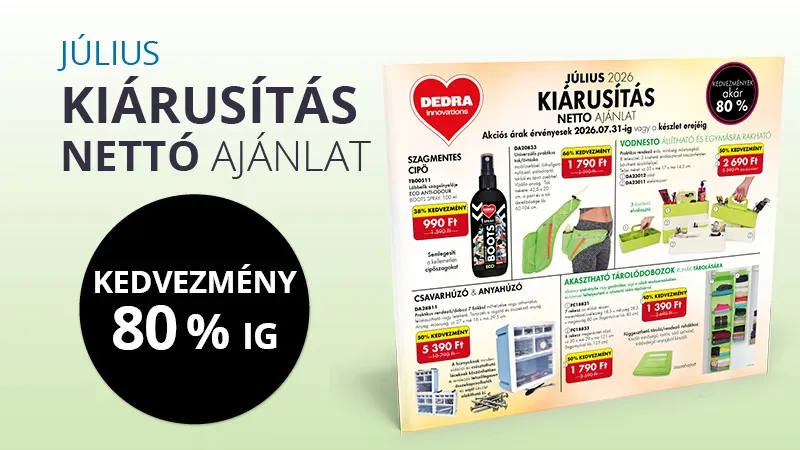 KIÁRUSÍTÁS – AKÁR -80% KEDVEZMÉNY!